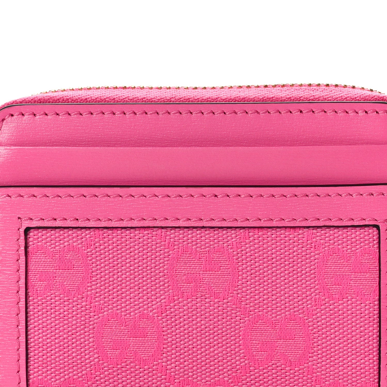 Gucci GG Monogram Scratch Lux Calfskin Luce Mini Card Case Wallet Blossom Rose Dark Blossom 8 of 9