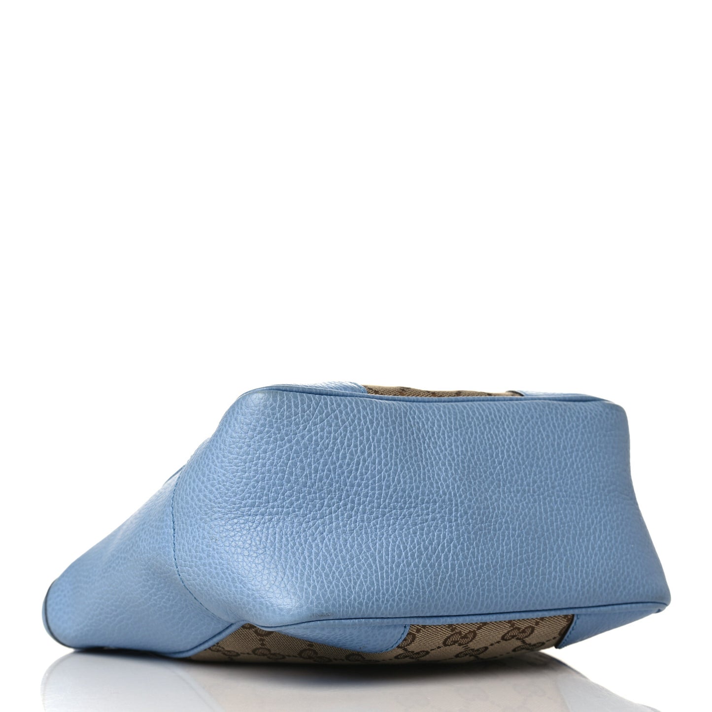 Monogram Dollar Calfskin Small Bree Tote Beige Ebony Mineral Blue