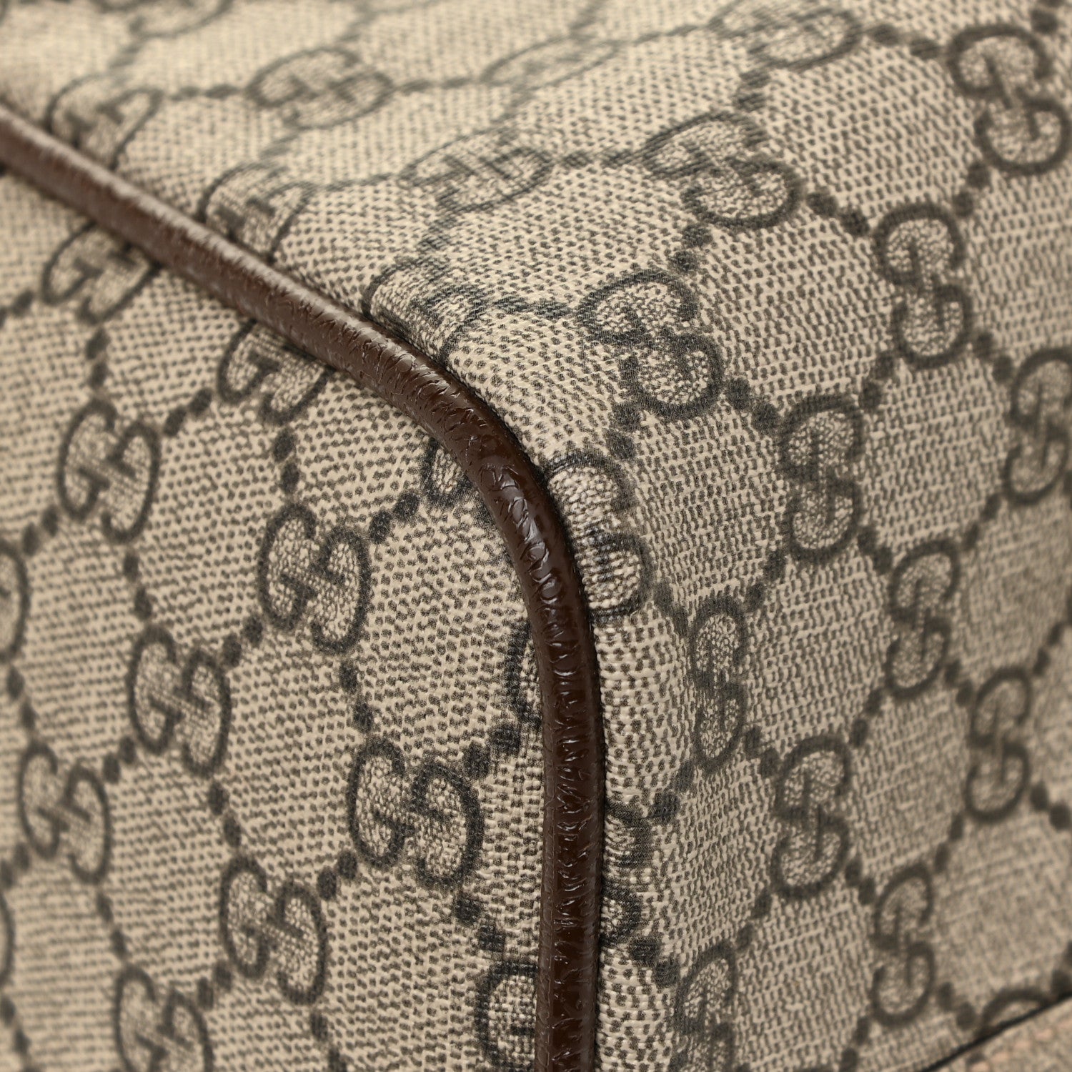 Gucci GG Supreme Monogram Web Neo Vintage Tote Beige New Acero Crop 13 of 15