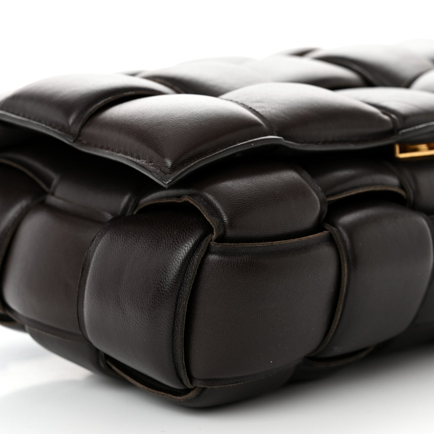 Nappa Maxi Intreccio Padded Cassette Crossbody Bag Fondant