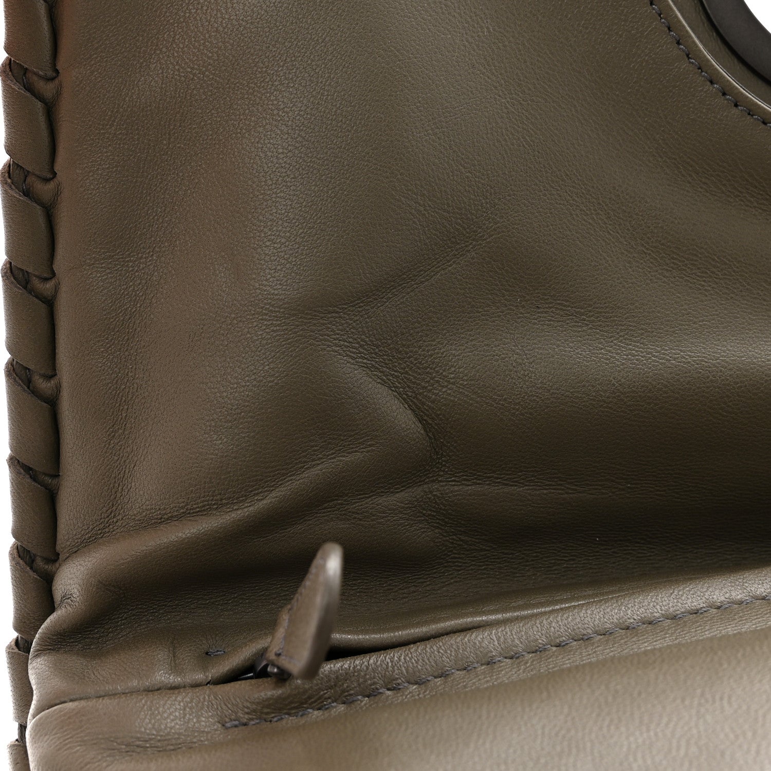 Bottega Veneta BOTTEGA VENETA Nappa Intrecciato Turnlock Clutch New Steel 9 of 9