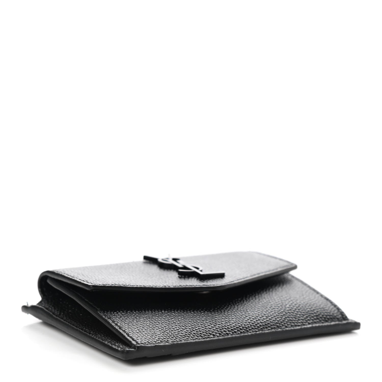 Saint Laurent Grain de Poudre Uptown Card Holder Black 4 of 10