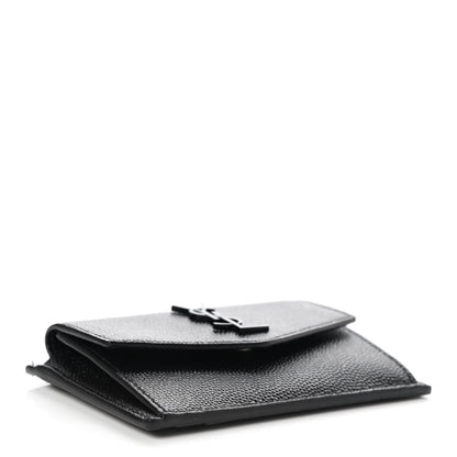 Saint Laurent Grain de Poudre Uptown Card Holder Black 4 of 10
