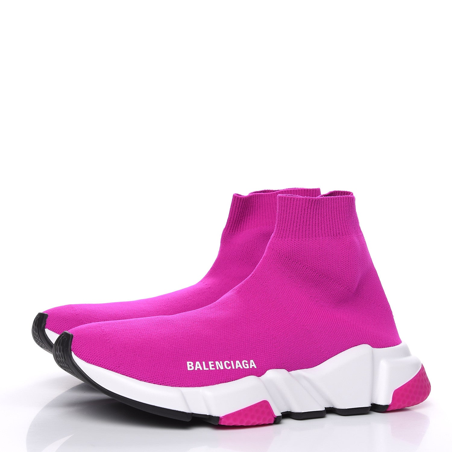 Balenciaga Neoprene Knit Womens Speed Sneakers 39 Fuchsia 3 of 7
