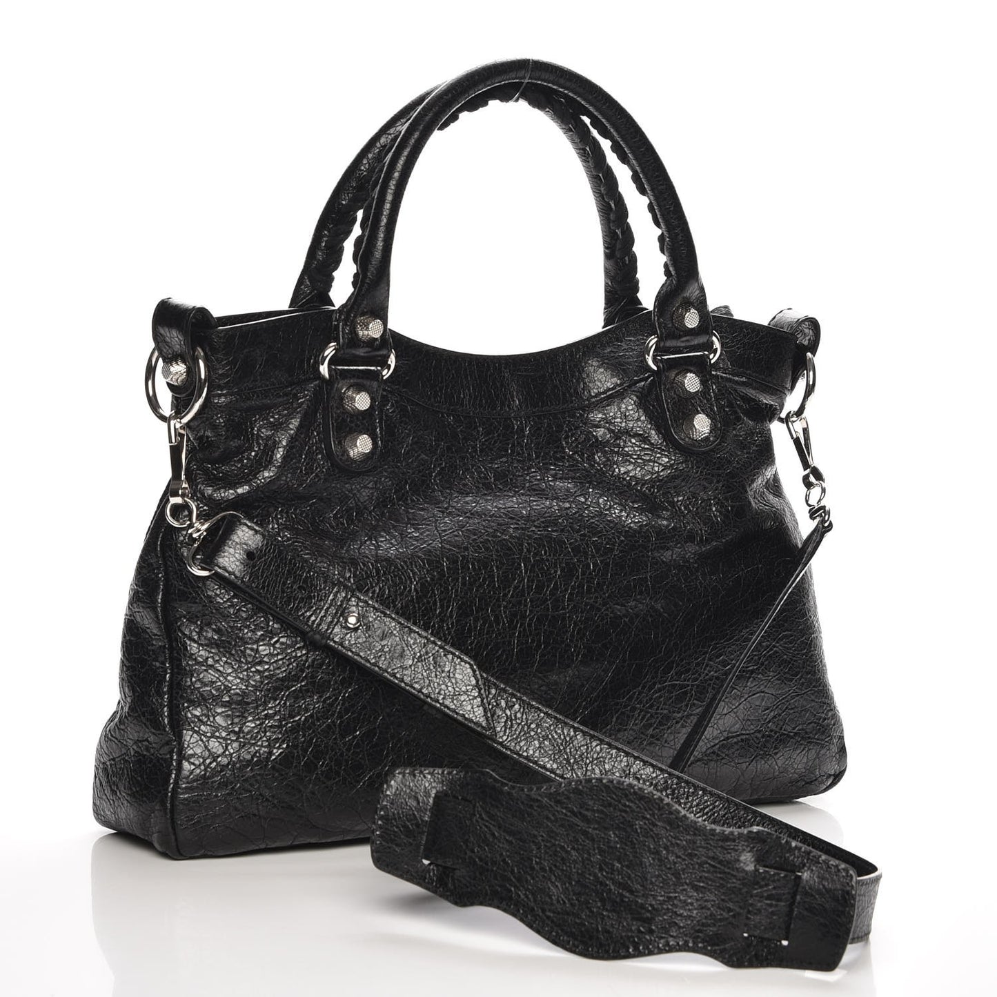 Agneau Giant 12 Silver Hardware Town Black