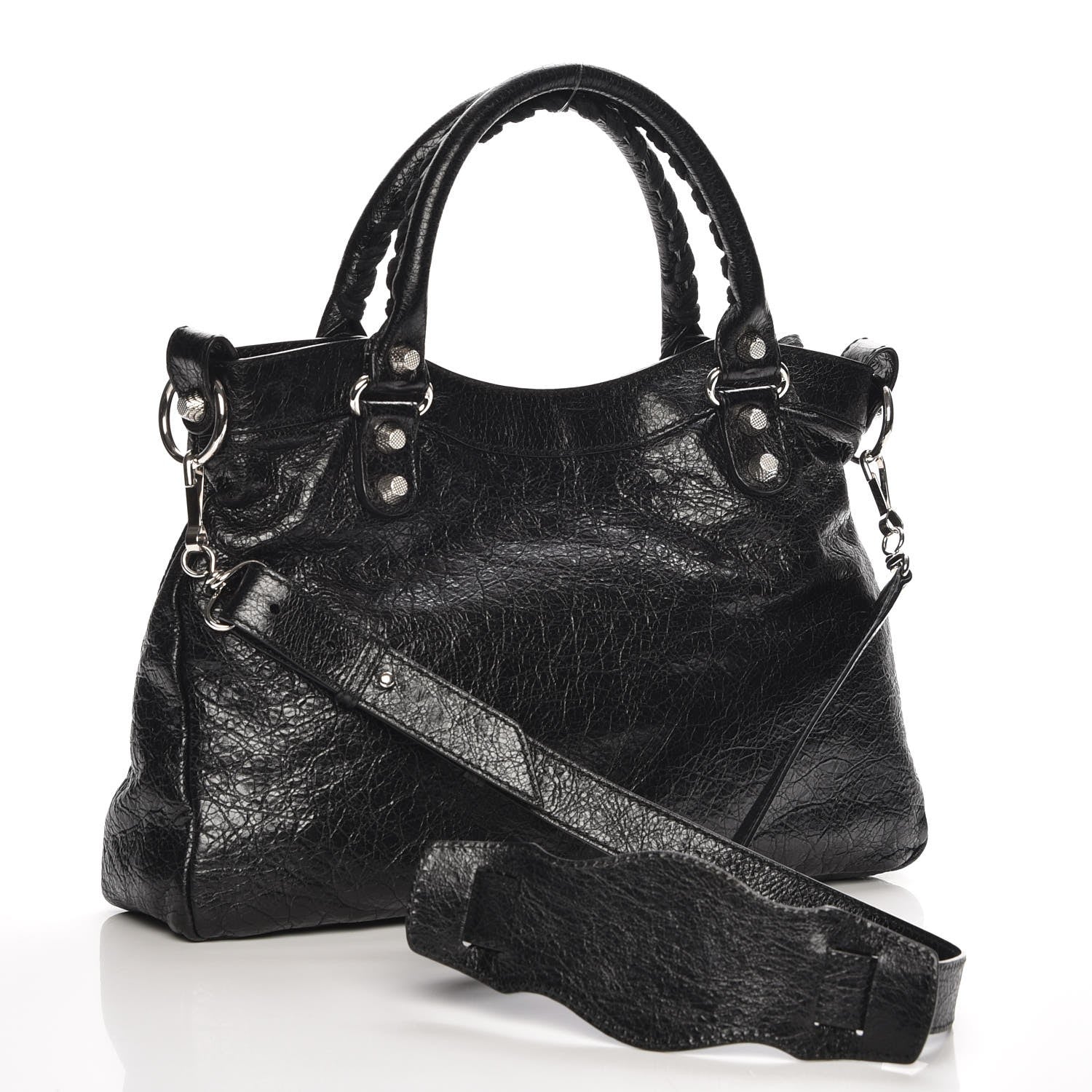 Balenciaga Agneau Giant 12 Silver Hardware Town Black 4 of 8
