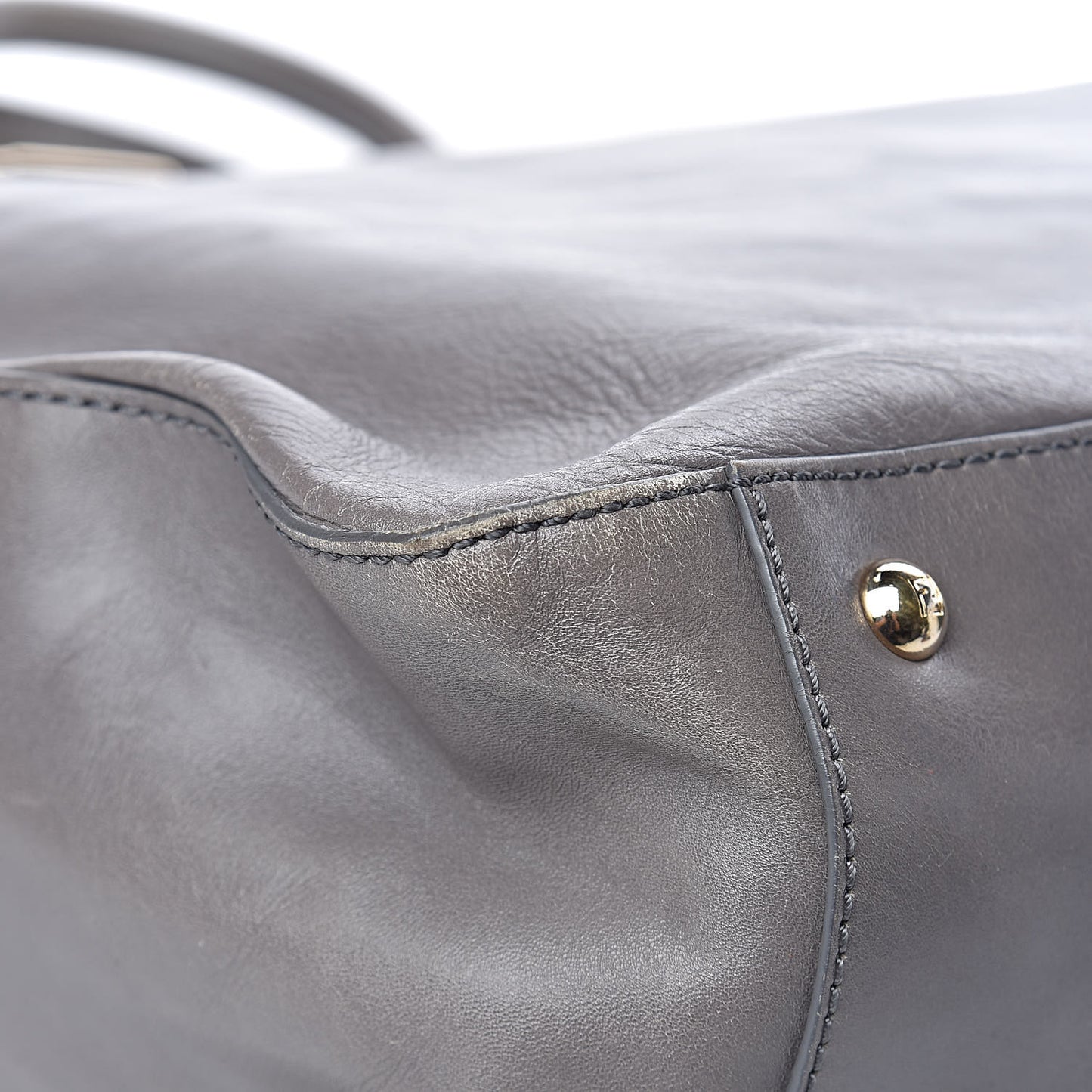 Vitello Acqua Large Twins Tote Grigio Scuro