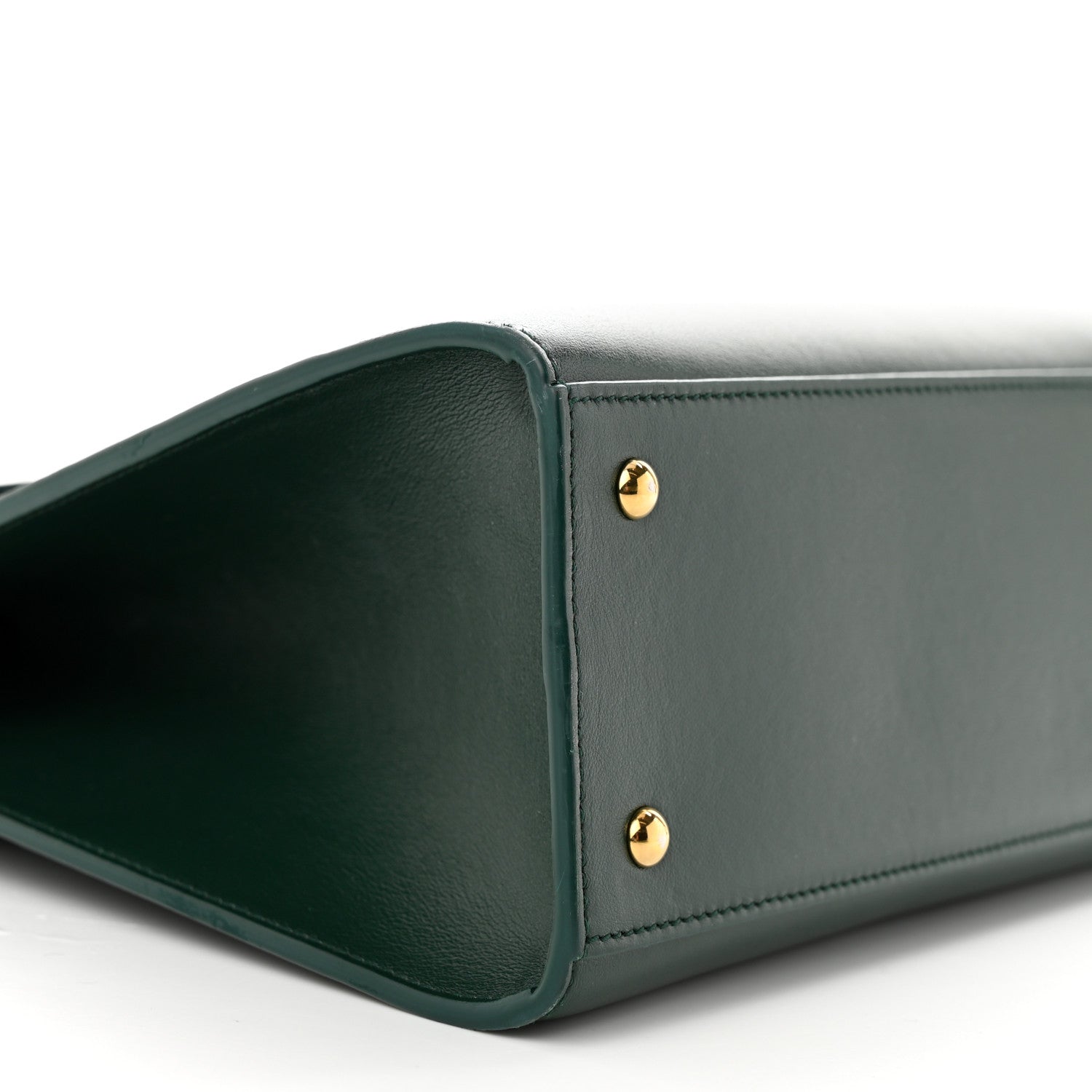 Salvatore Ferragamo Calfskin Thalia Flap Top Handle Satchel Dark Green 9 of 11