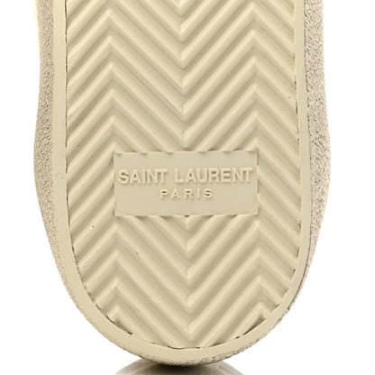 Saint Laurent Distressed Canvas Court Classic Sneakers 36 Panna 6 of 8