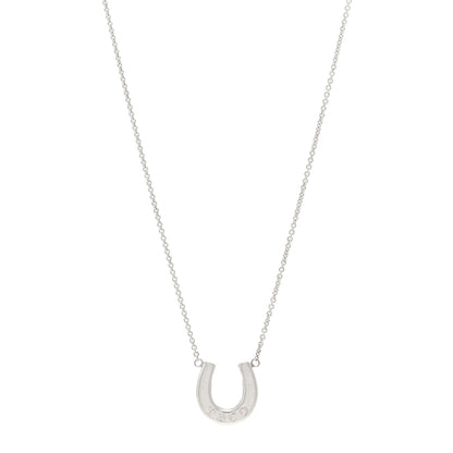 Tiffany Sterling Silver 1837 Horseshoe Pendant Necklace 1 of 4