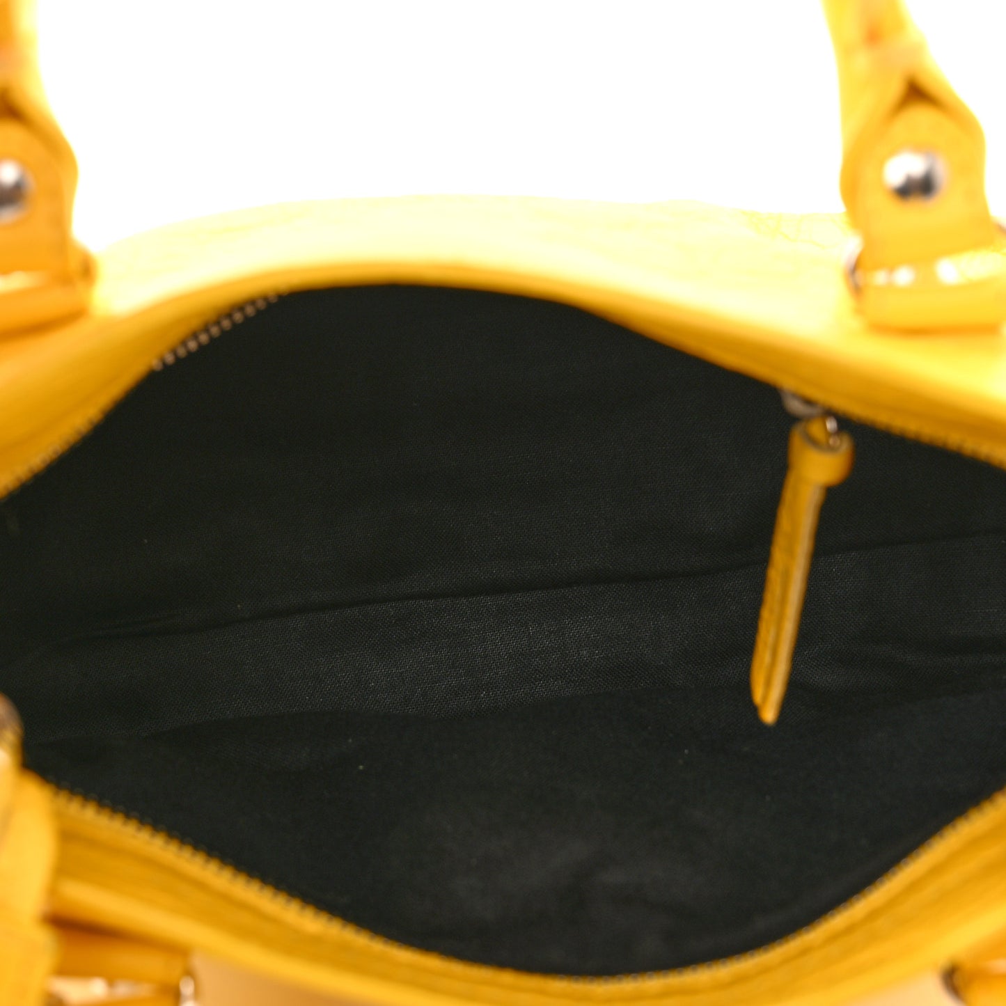 Agneau Classic Silver Hardware Mini City Yellow