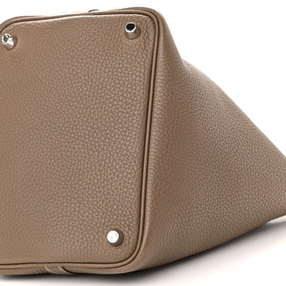 Hermes Taurillon Clemence Picotin Lock 18 PM Etoupe 8 of 8