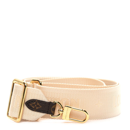 Louis Vuitton Jacquard Monogram Adjustable Shoulder Strap New Creme 1 of 4
