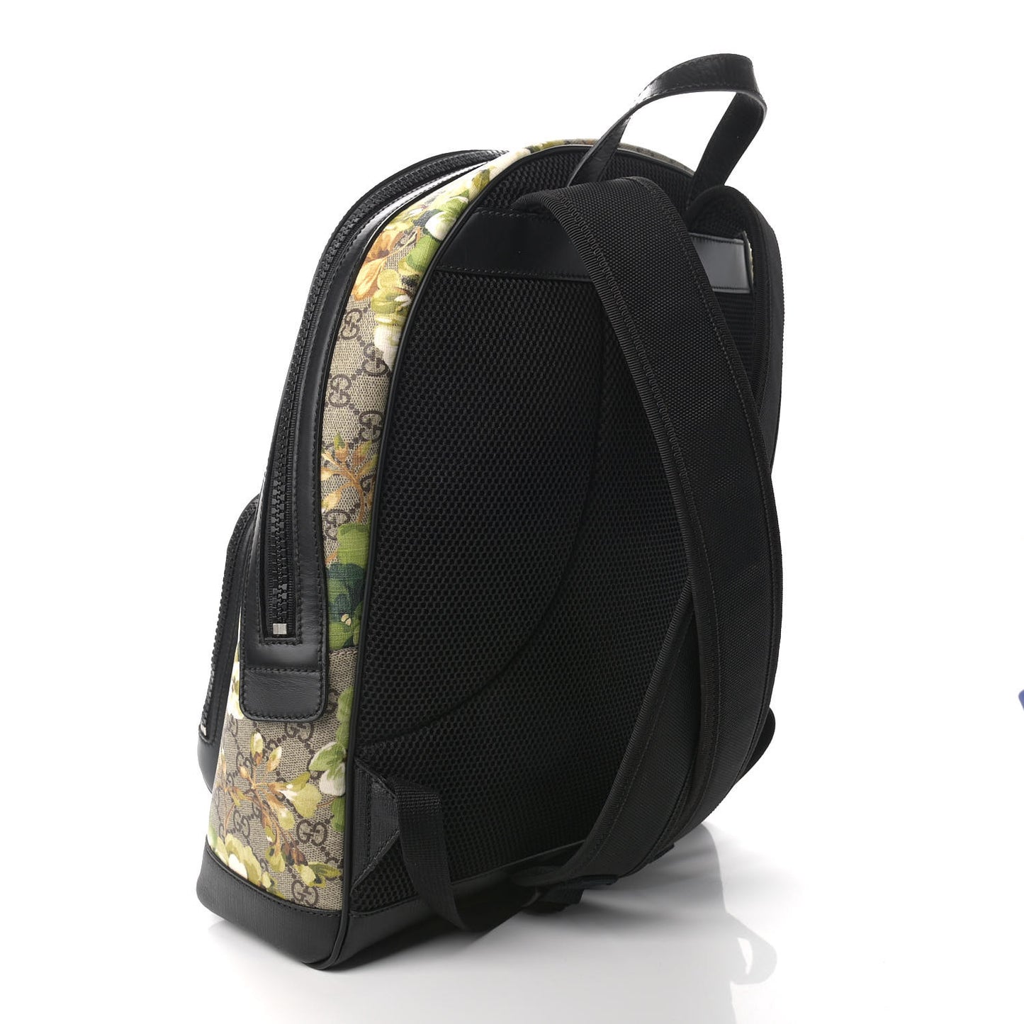 GG Supreme Monogram Blooms Medium Day Backpack Beige New Military Black
