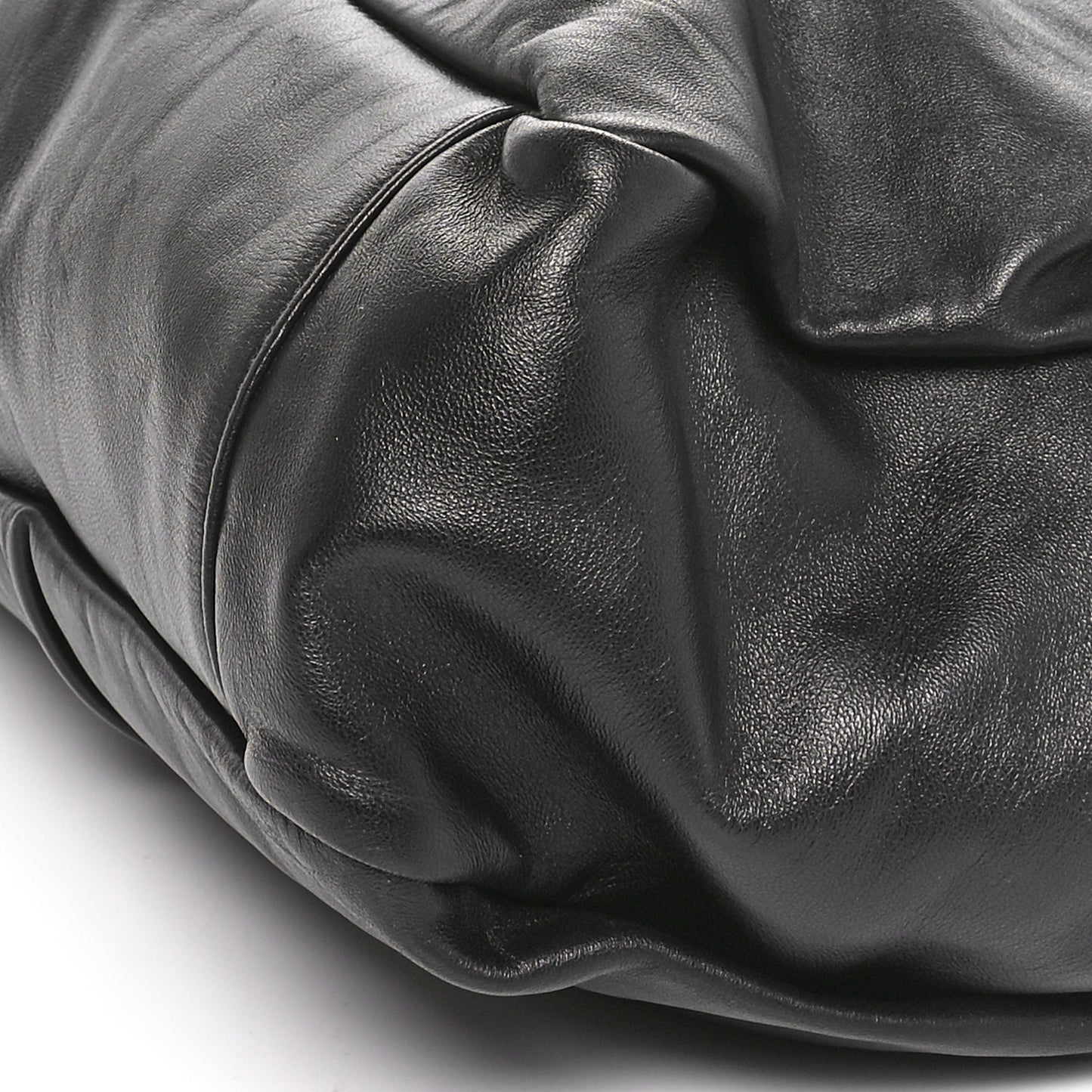 Lambskin Wave Frame Clutch  Black