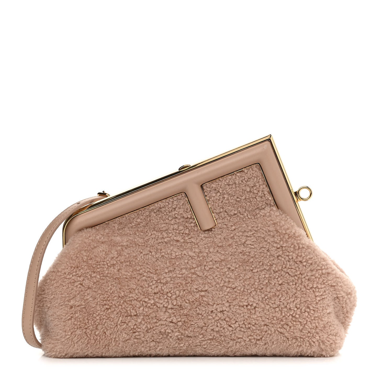 Shearling Small Fendi First Rosa Plaster