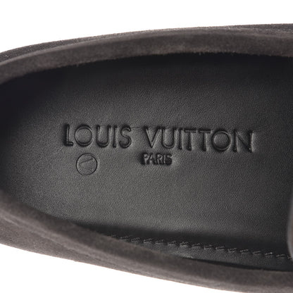 Louis Vuitton Men's Suede Hockenheim Loafers 8.5 Grey 6 of 12