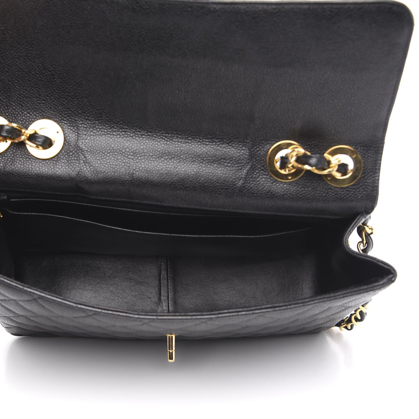 Caviar Jumbo Single Flap Black