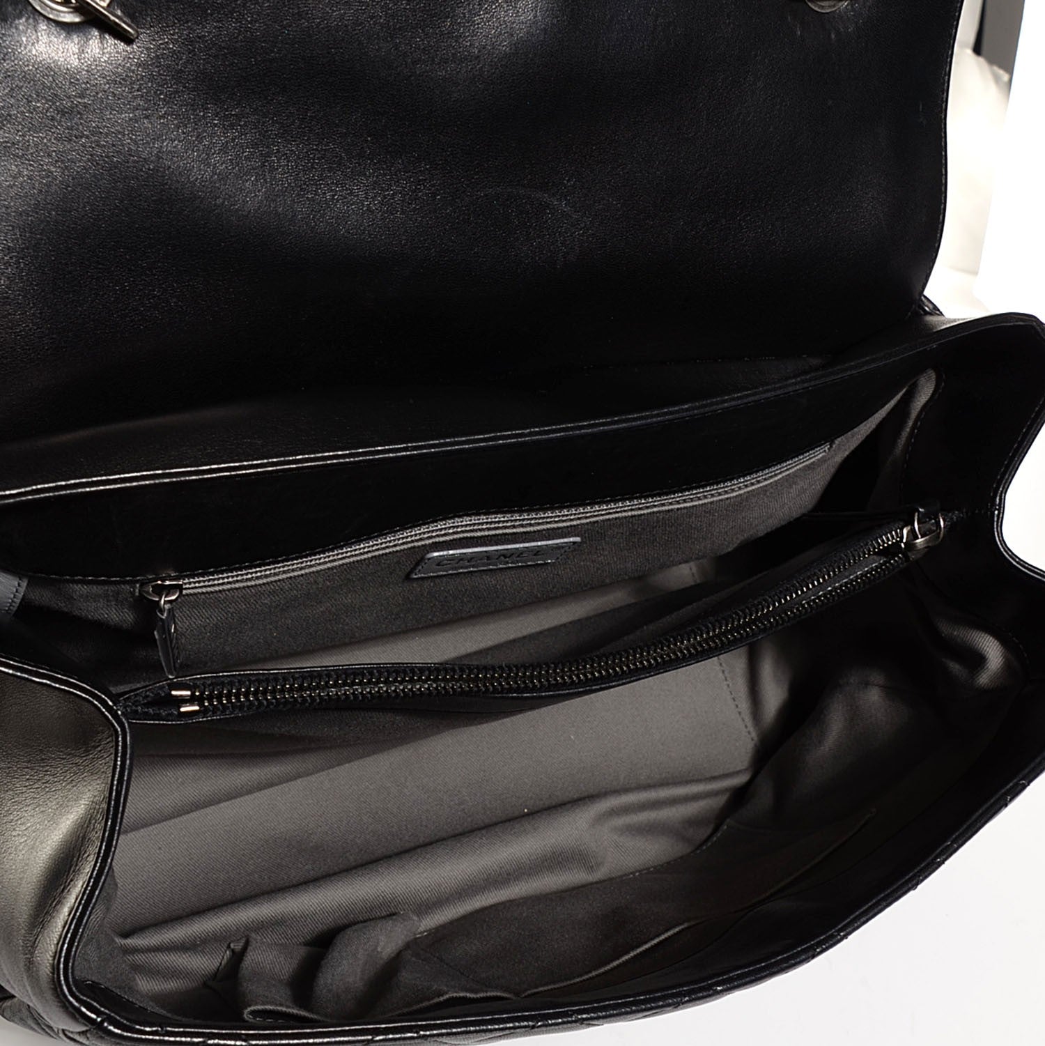 Chanel Lambskin Quilted Large Antik Boy Flap Black 6 of 9