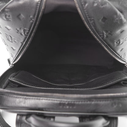 MCM Calfskin Ottomar Monogram Duke Backpack Black 7 of 10