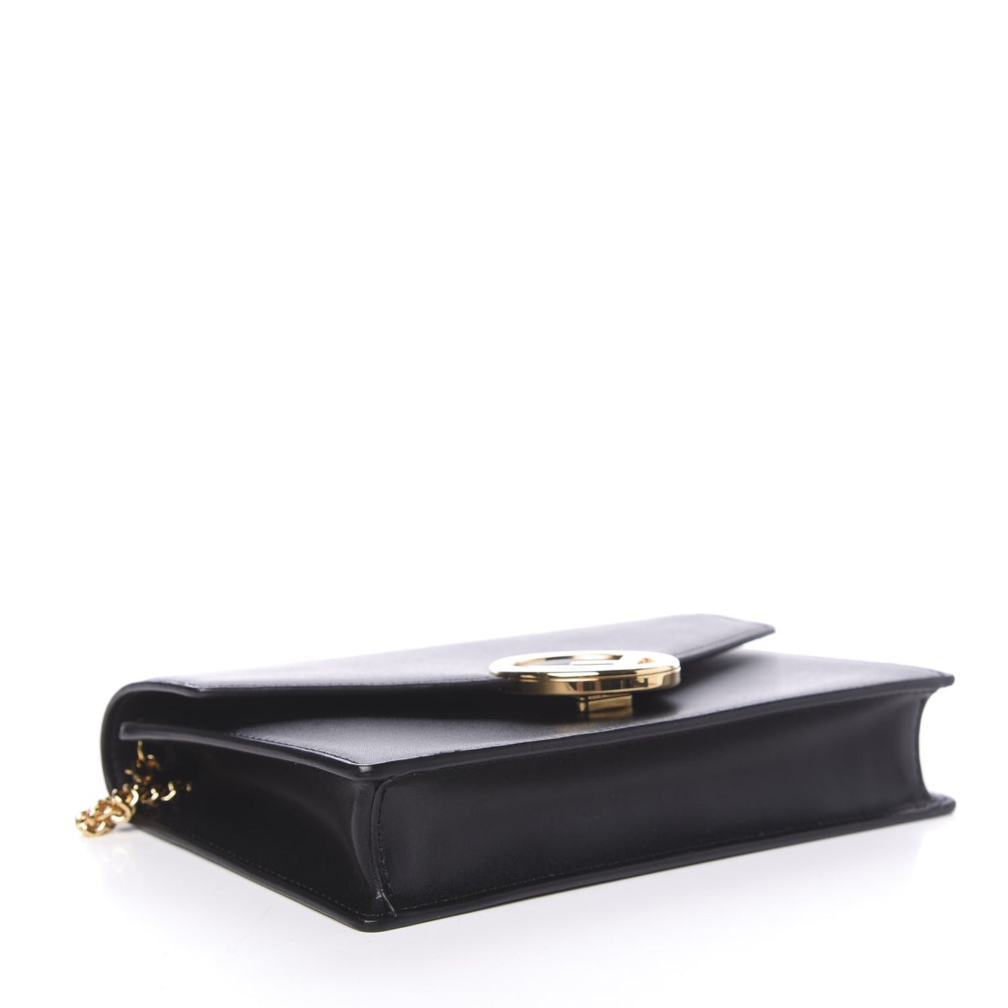 Vitello Liberty Lucido F is Fendi Medium Envelope Wallet on Chain Black
