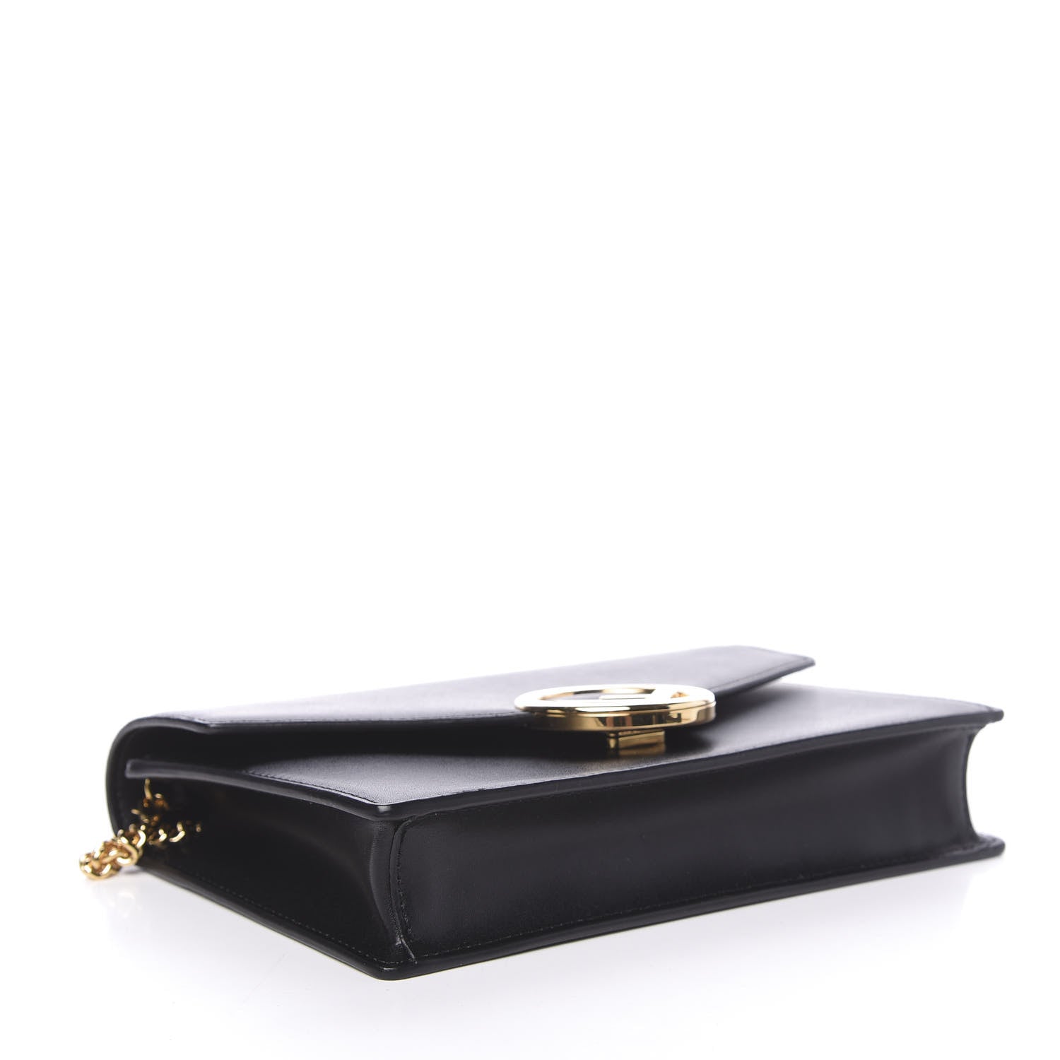 Fendi Vitello Liberty Lucido F is Fendi Medium Envelope Wallet on Chain Black 4 of 10