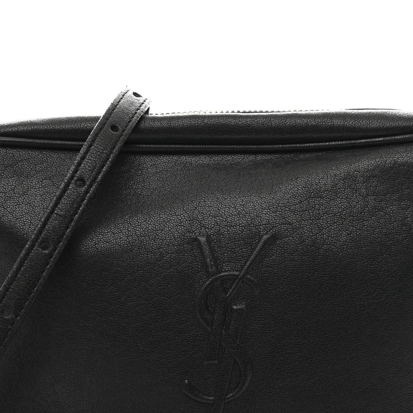 Lambskin Monogram Embossed Small Lou Camera Bag Black