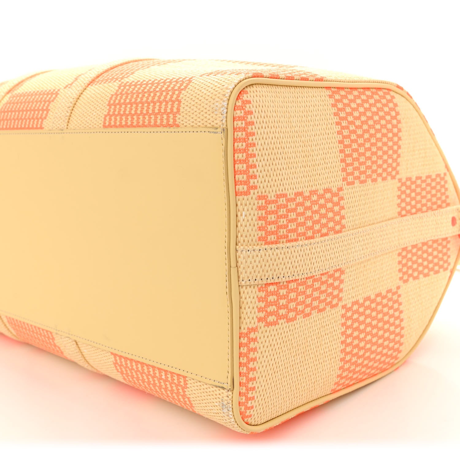 Louis Vuitton Raffia Damier Giant Keepall Bandouliere 50 Natural Orange 8 of 10