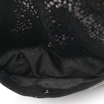 Stella McCartney Sequin Falabella Fold Over Clutch Black 6 of 12