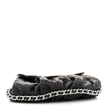 Chanel Washed Lambskin Quilted Medium Chain Around Messenger Black 4 of 11