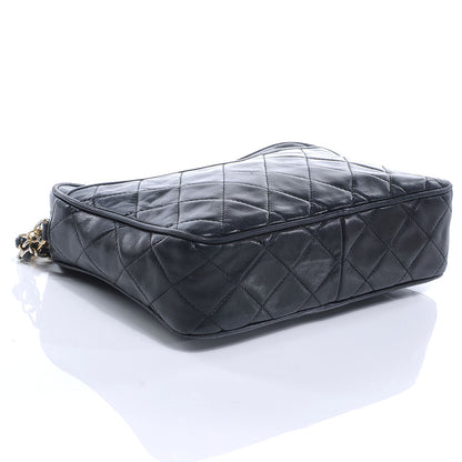 Chanel Lambskin Quilted CC Tassel Camera Case Black 4 of 8