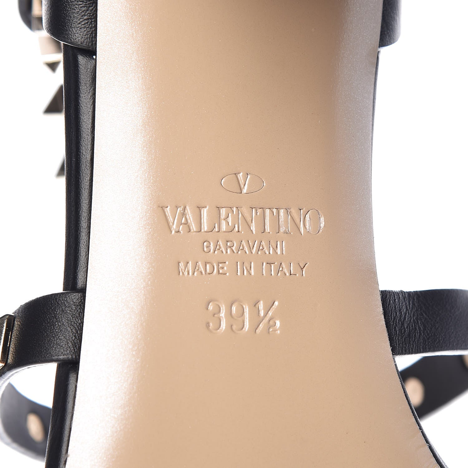 Valentino Garavani Calfskin Rockstud 60mm City Sandals 39.5 Black 6 of 8