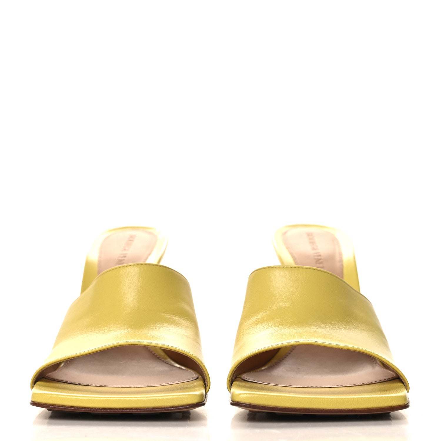 Bottega Veneta Lambskin Stretch Mule Sandals 39.5 Pear 3 of 8