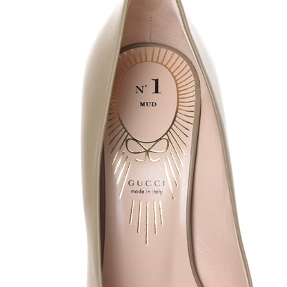 Gucci Nappa Bow High Heel Pumps 38.5 Brown 7 of 9