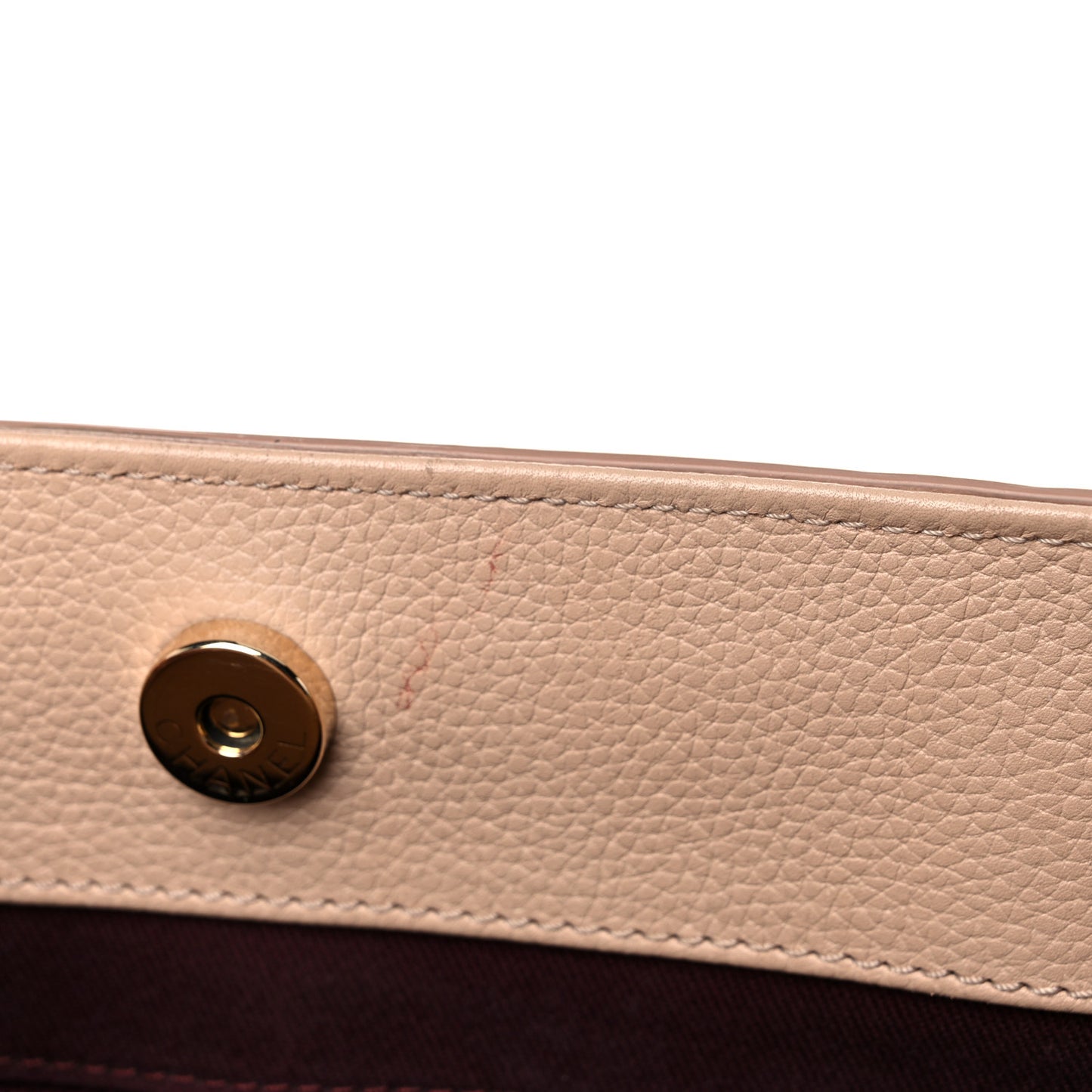 Grained Calfskin Small Neo Executive Shopper Tote Beige
