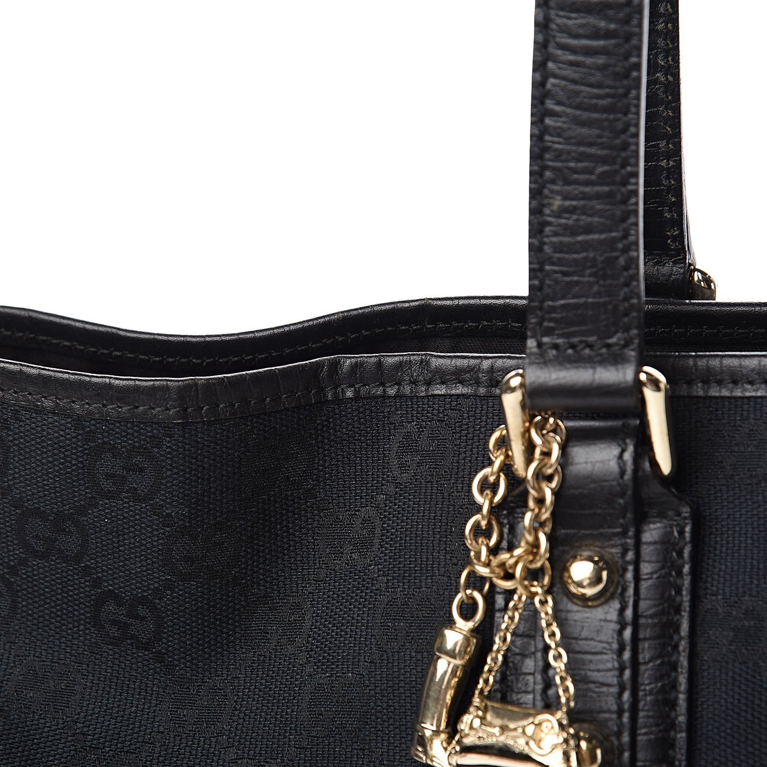 Gucci Monogram Large Jolicoeur Tote Black 11 of 17