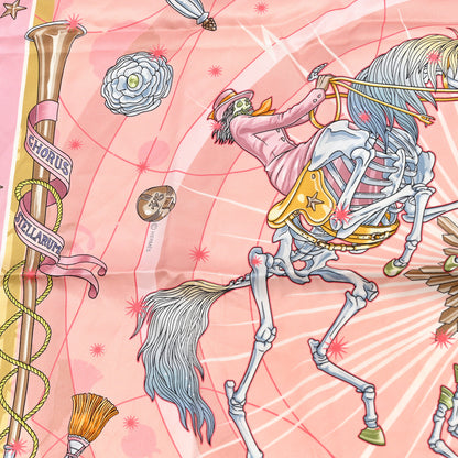 Hermes Silk Chorus Stellarum Scarf 70 Rose Poudre Gris 5 of 5