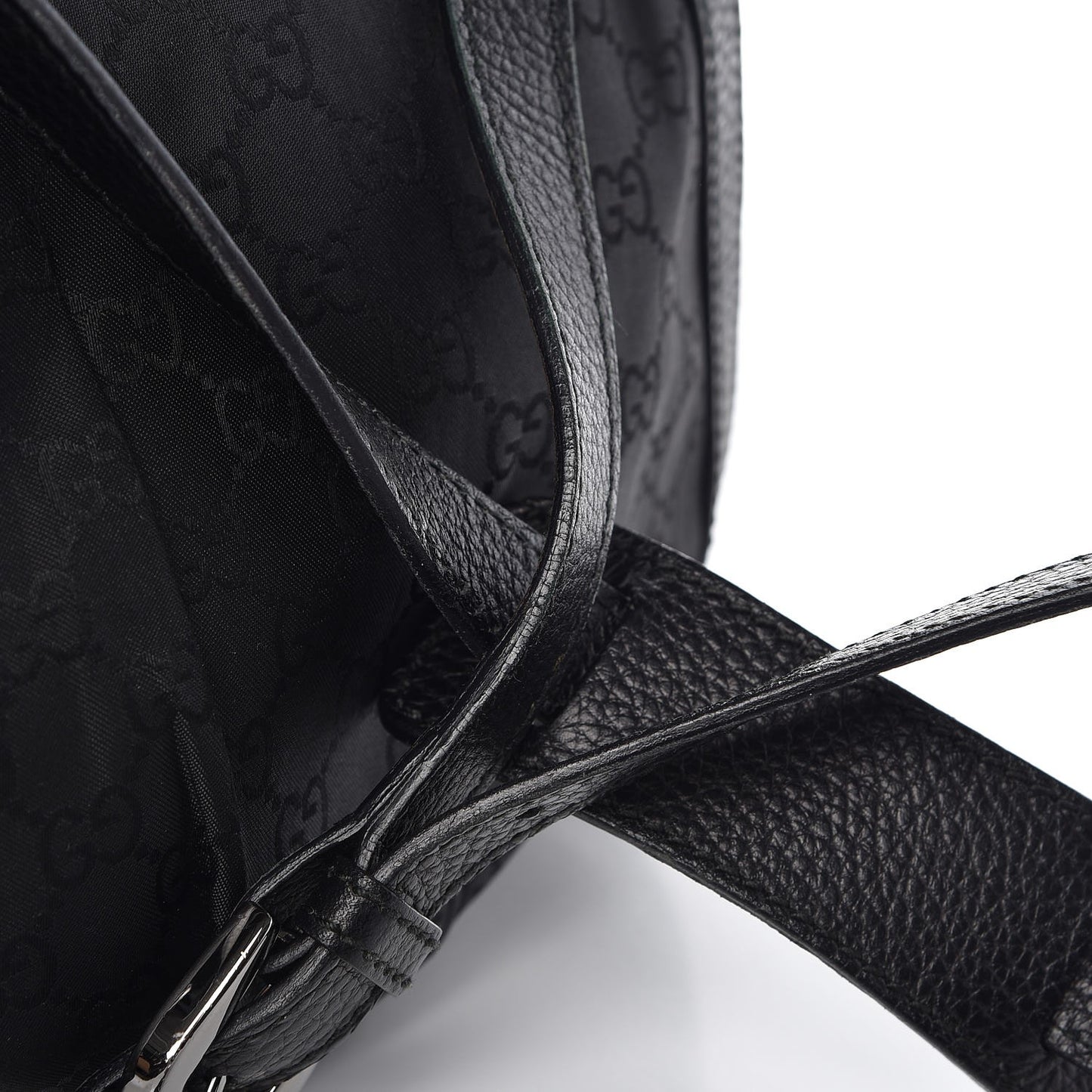 Nylon Monogram Small D Silver Ring Messenger Black