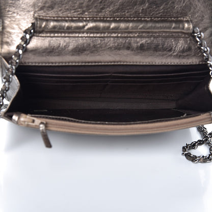 Chanel Metallic Aged Calfskin Quilted Reissue Wallet On Chain WOC Bronze 5 of 8