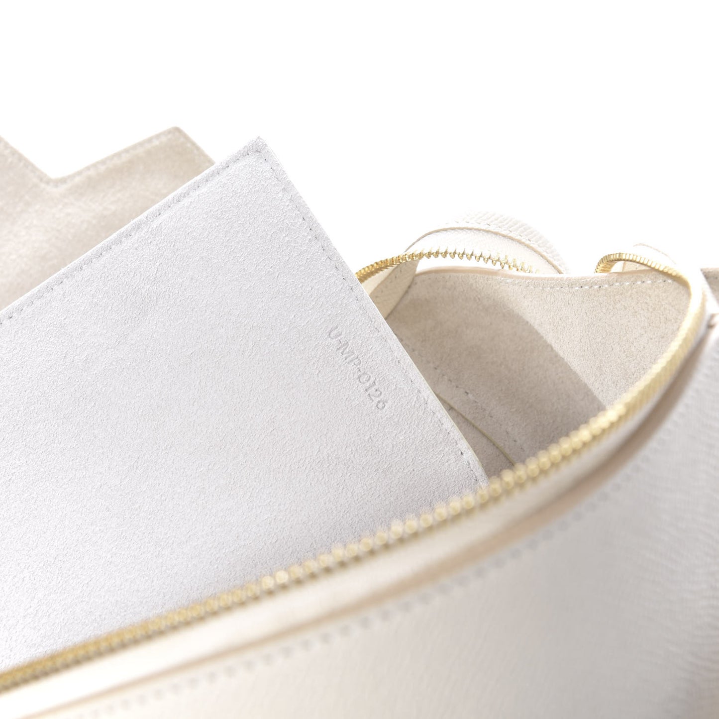 Grained Calfskin Micro Belt Bag White