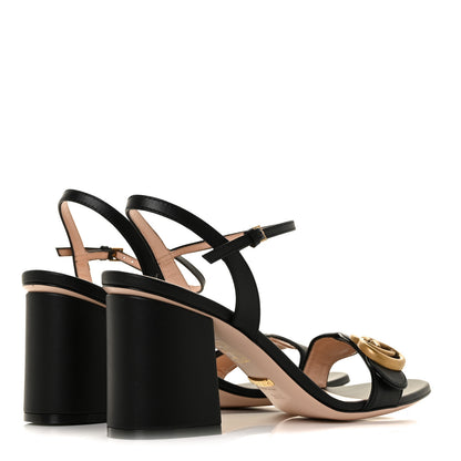 Gucci Lifford Calfskin GG Marmont Ankle Wrap 75mm Sandals 38.5 Black 4 of 8