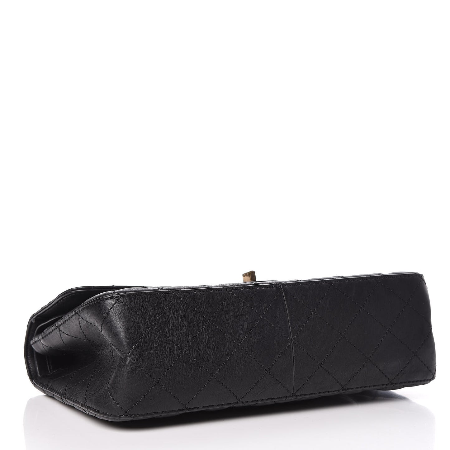 Crumpled Calfskin Quilted 2.55 Reissue 226 Flap Black