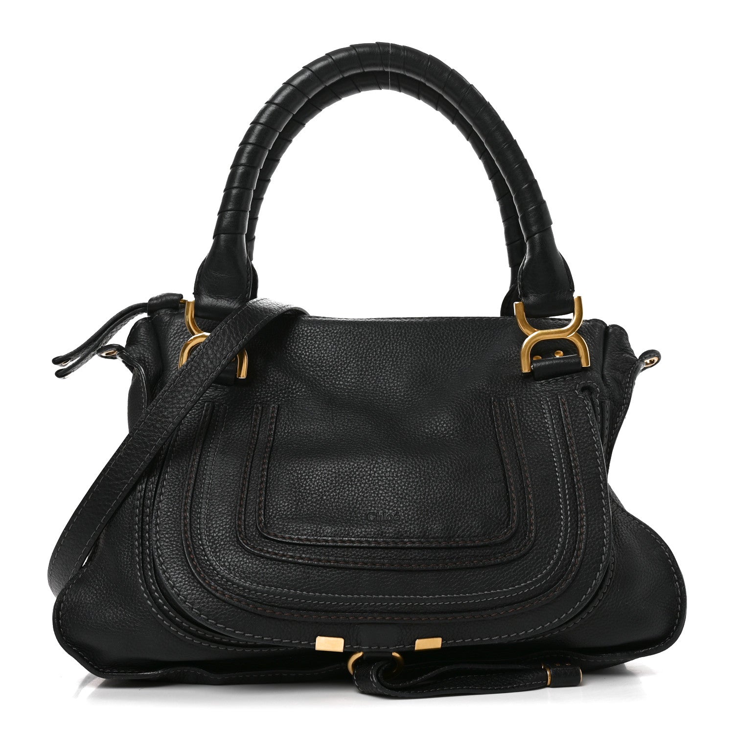 Chloe Calfskin Medium Marcie Satchel Black 1 of 12