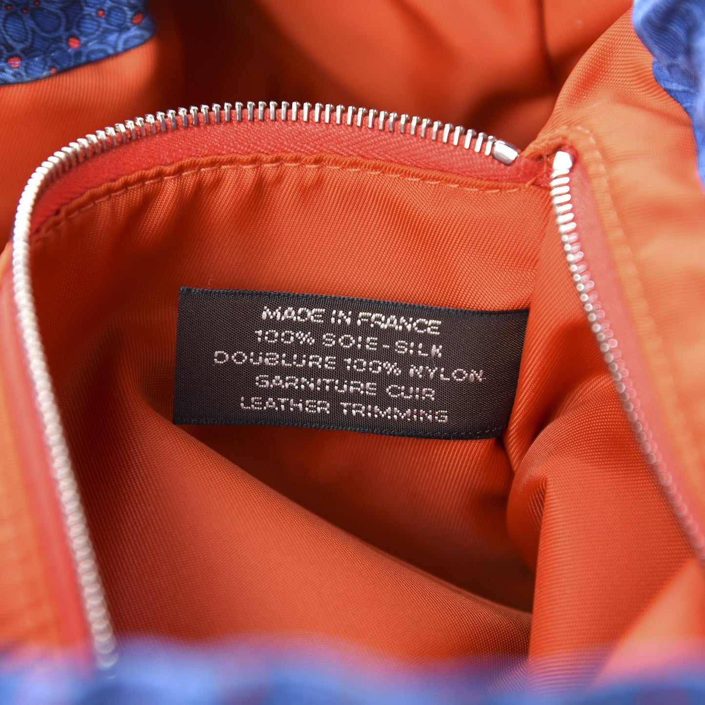 Silk Carre en Cravates Fourbi 20 PM Pouch Bleu Saphir