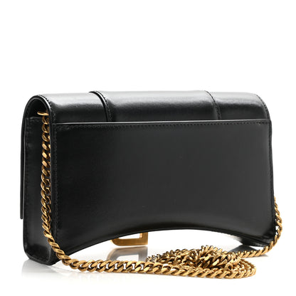 Balenciaga Shiny Box Calfskin Hourglass Chain Bag Black 3 of 7