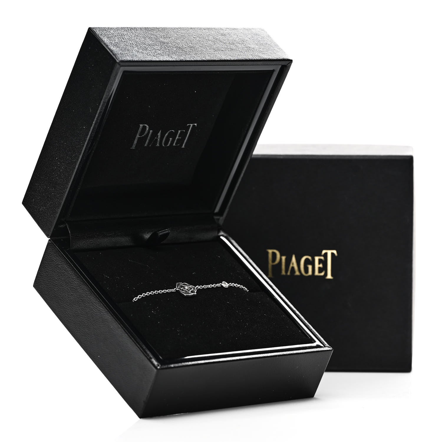 Piaget 18K White Gold Diamond Rose Bracelet 4 of 4