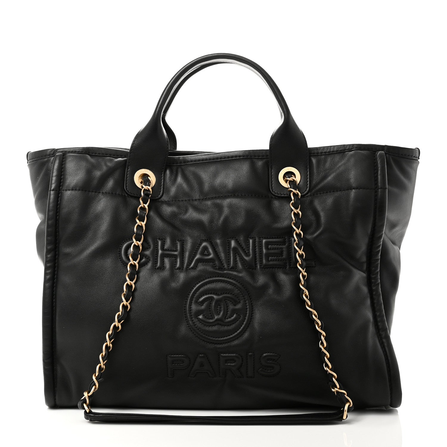 Chanel Calfskin Small Deauville Tote Black 1 of 13
