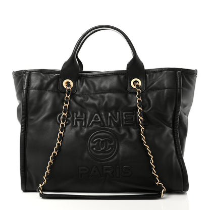 Chanel Calfskin Small Deauville Tote Black 1 of 13