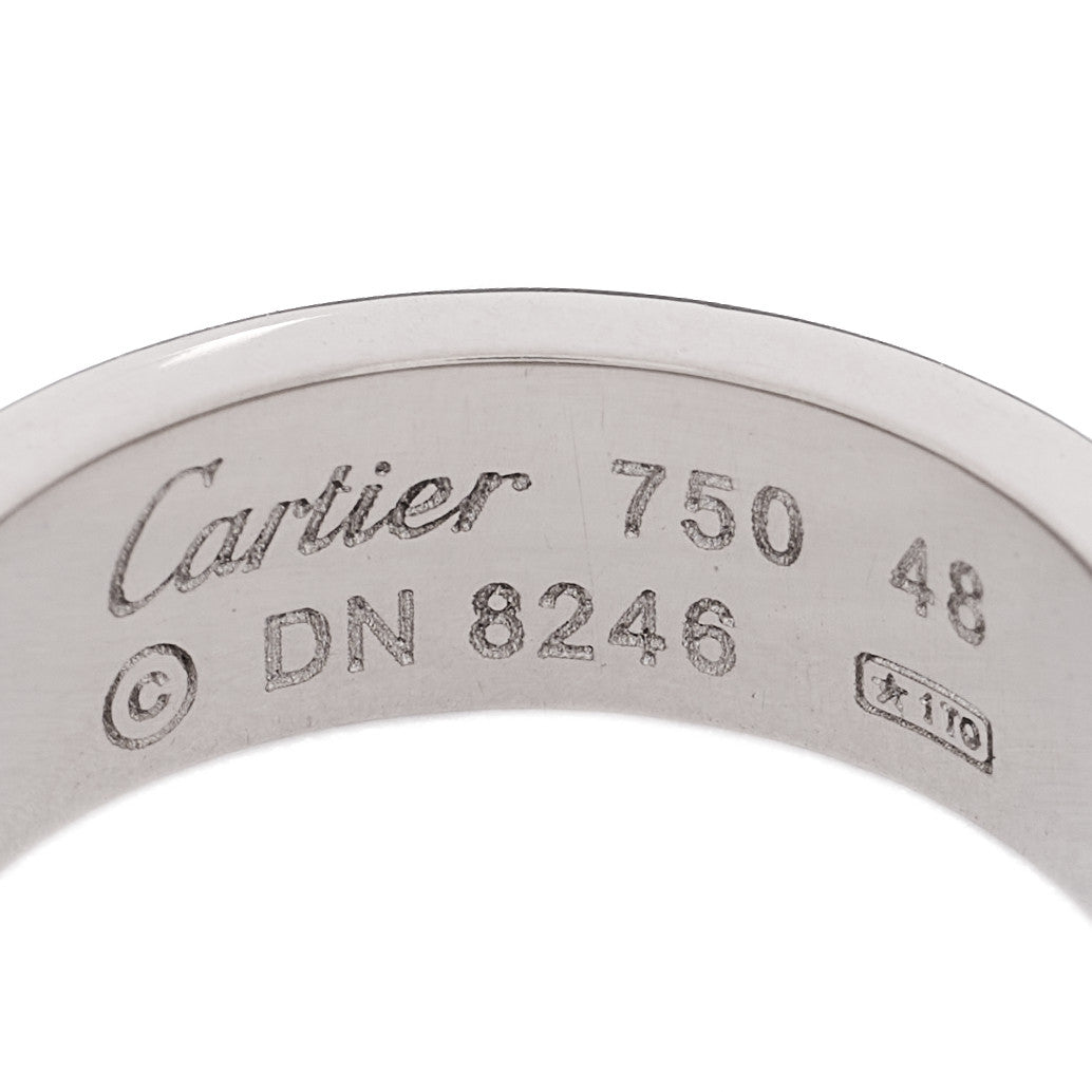 18K White Gold 5.5mm LOVE Ring 48 4.5