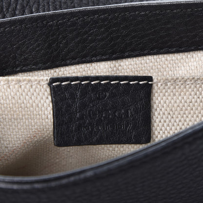 Gucci Pebbled Calfskin Small Soho Flap Crossbody Black 7 of 9